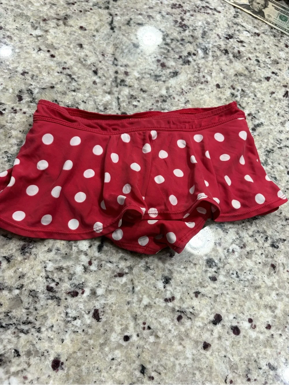 Gymboree red with white polka dots swim bottoms girls 5 GUC